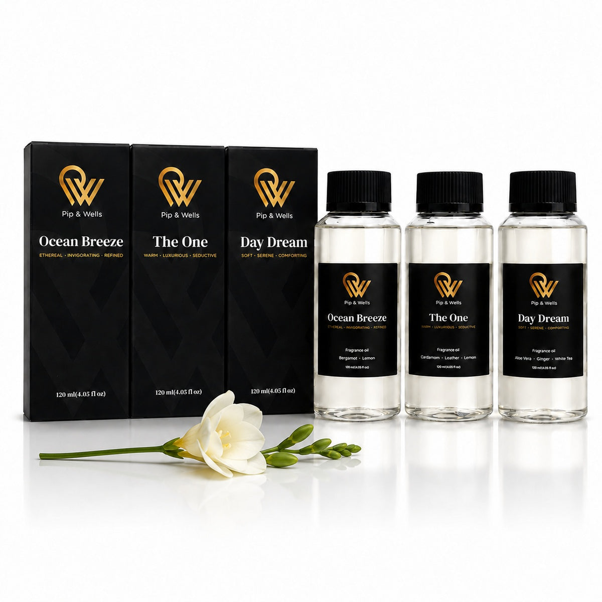 Set di tre oli profumati per hotel Pip & Wells 120 ml